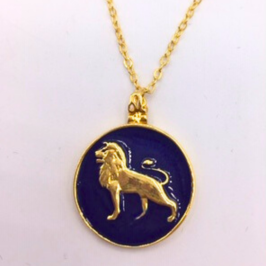 LEO zodiac sign necklace